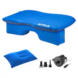 Pittman Outdoors - Backseat Air Mattress, 60” Airbed for Full-Size Vehicles - Blue