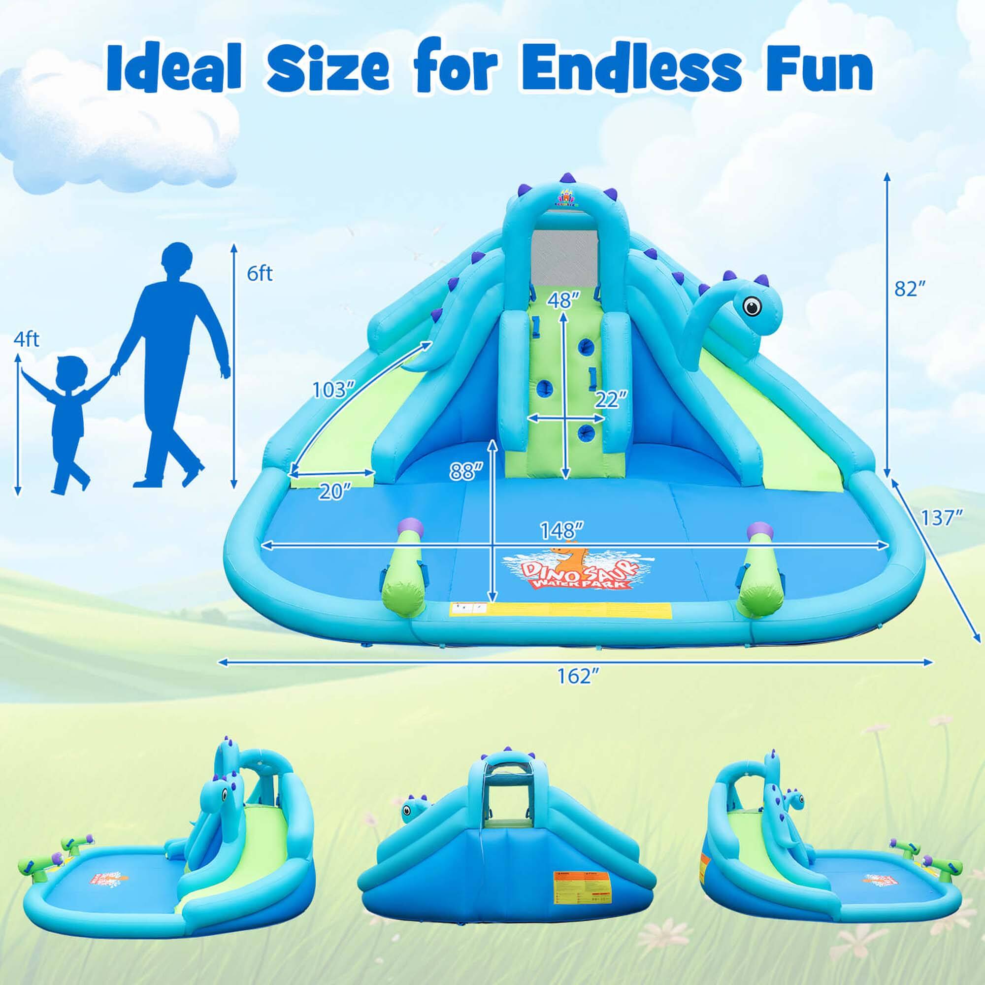 Ideal Size for Endless Fun

6ft 48" 82" 4ft 103" 22" 20" 88" 148" 137" 162"