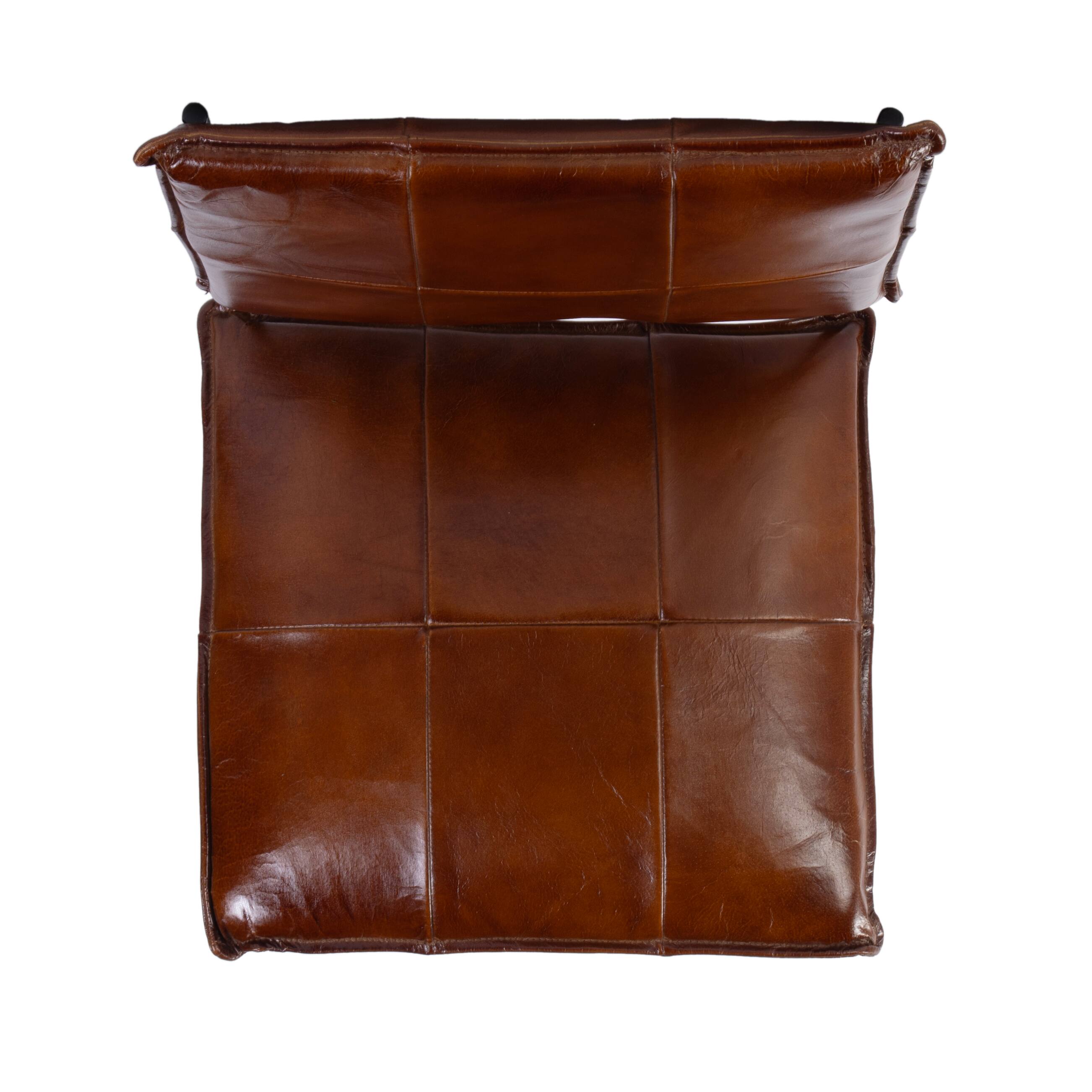 Alt View 4. Butler Specialty - Niles Leather and Iron Bar Stool - Brown,Black.