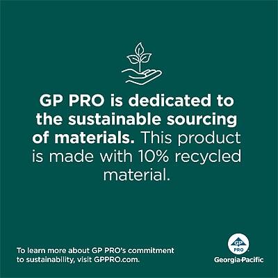 GP PRO is dedicated to the sustainable sourcing of materials. This product is made with 10% recycled material.

To learn more about GP PRO's commitment to sustainability, visit GPPRO.com.

Georgia-Pacific