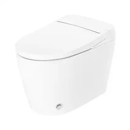 Front. Boyel Living - Smart Toilet Ceramic Body with Heated Seat Auto Flush and Night Light - White.