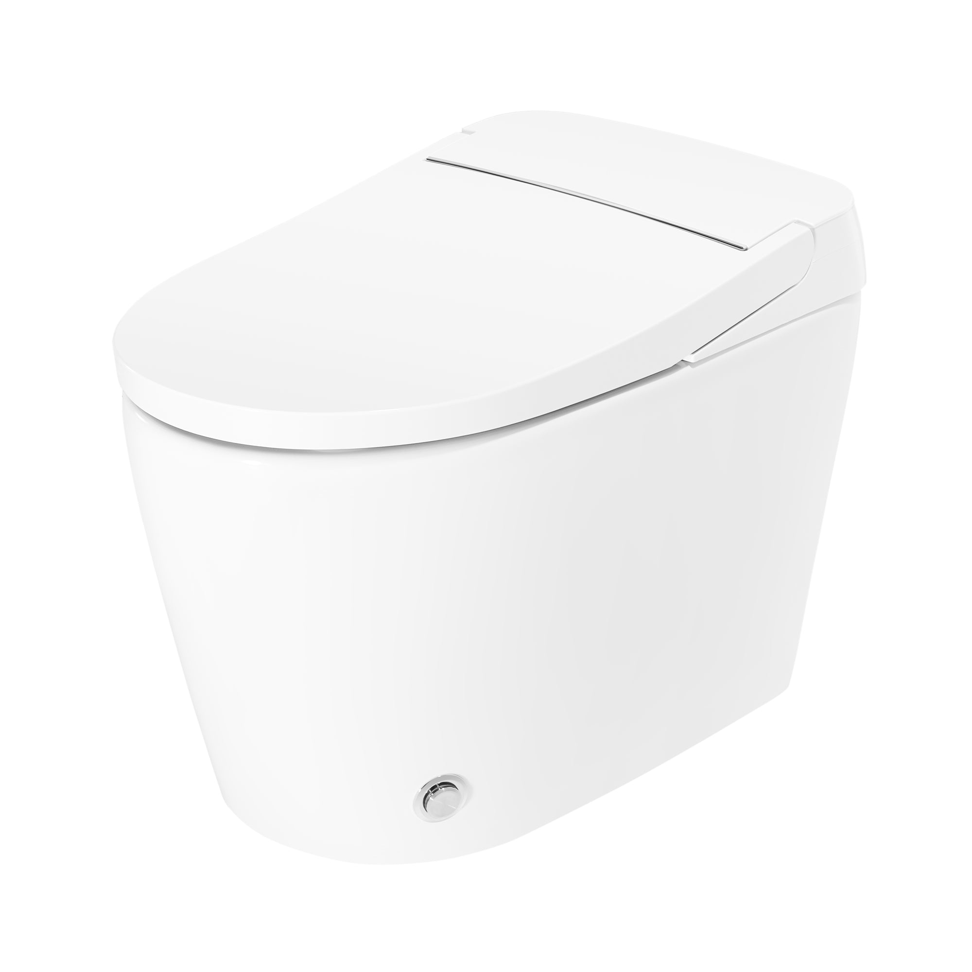 Front. Boyel Living - Smart Toilet Ceramic Body with Heated Seat Auto Flush and Night Light - White.