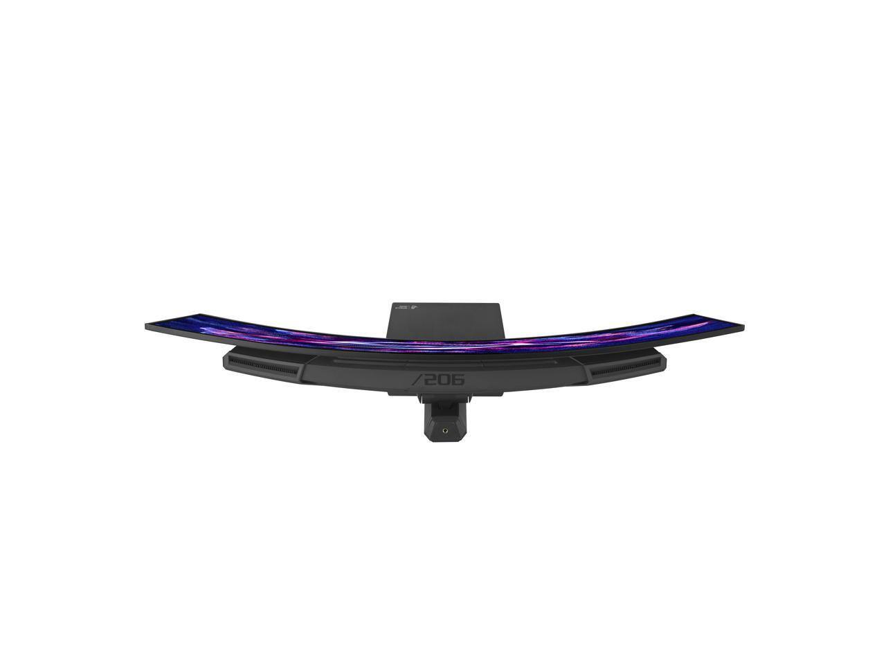 Alt View 5. ASUS - ASUS ROG Strix 34" Ultrawide QHD 240Hz G-SYNC HDR400 OLED Android 14 Google TV Speakers - Black.
