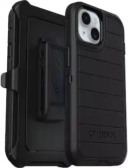 OtterBox - Defender Series Hard Shell for Apple iPhone 17e, iPhone 16e, iPhone 15, iPhone 14, iPhone 13 - Black