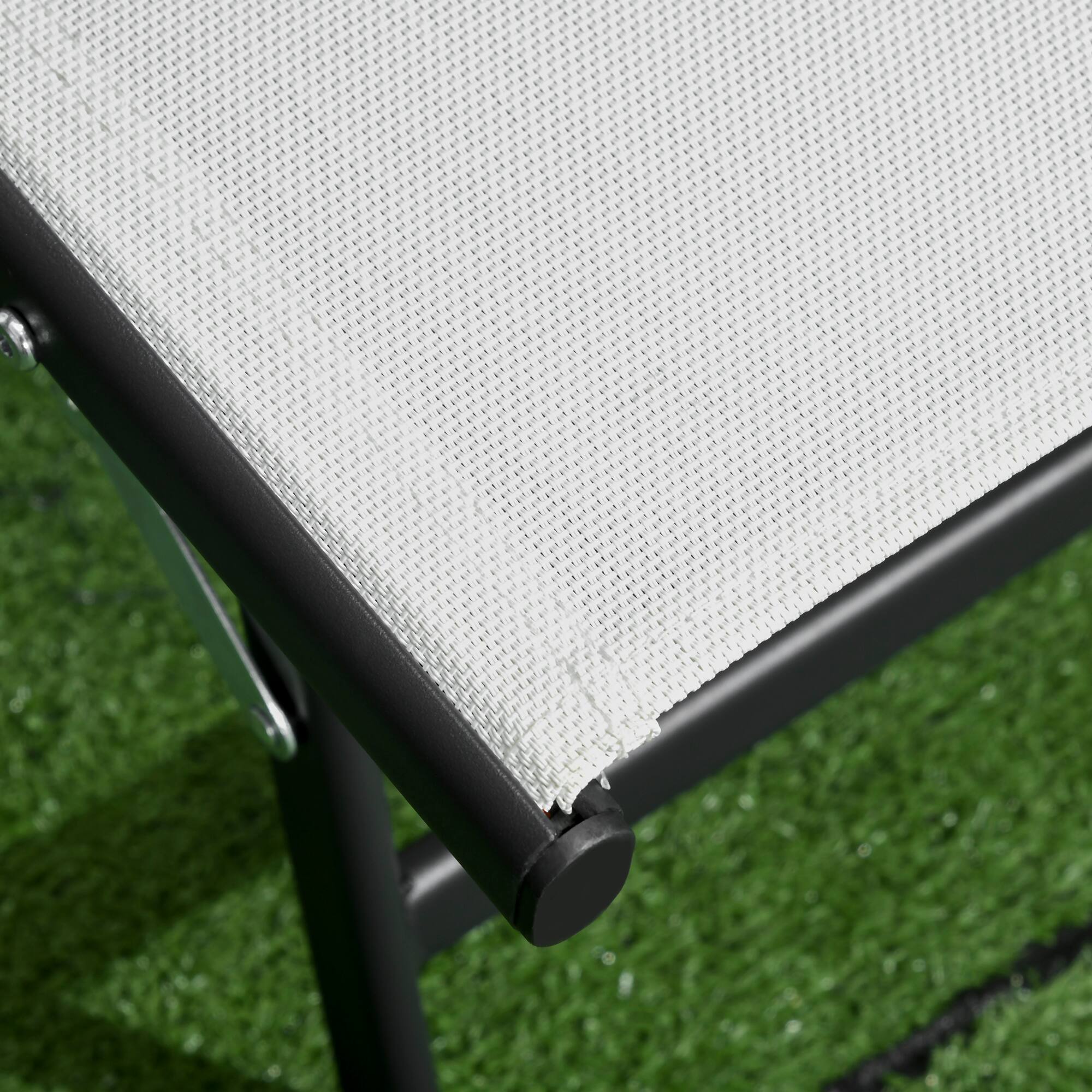 Alt View 7. Outsunny - Chaise Lounge Outdoor, 2 Piece Lounge Chair with Wheels, Tanning Chair with 5 Adjustable Positions for Patio, Beach - Cream White.