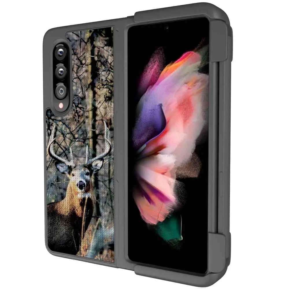 RomeTech - Rome Tech Shell Holster Case for Galaxy Z Fold 3 - Camo Deer