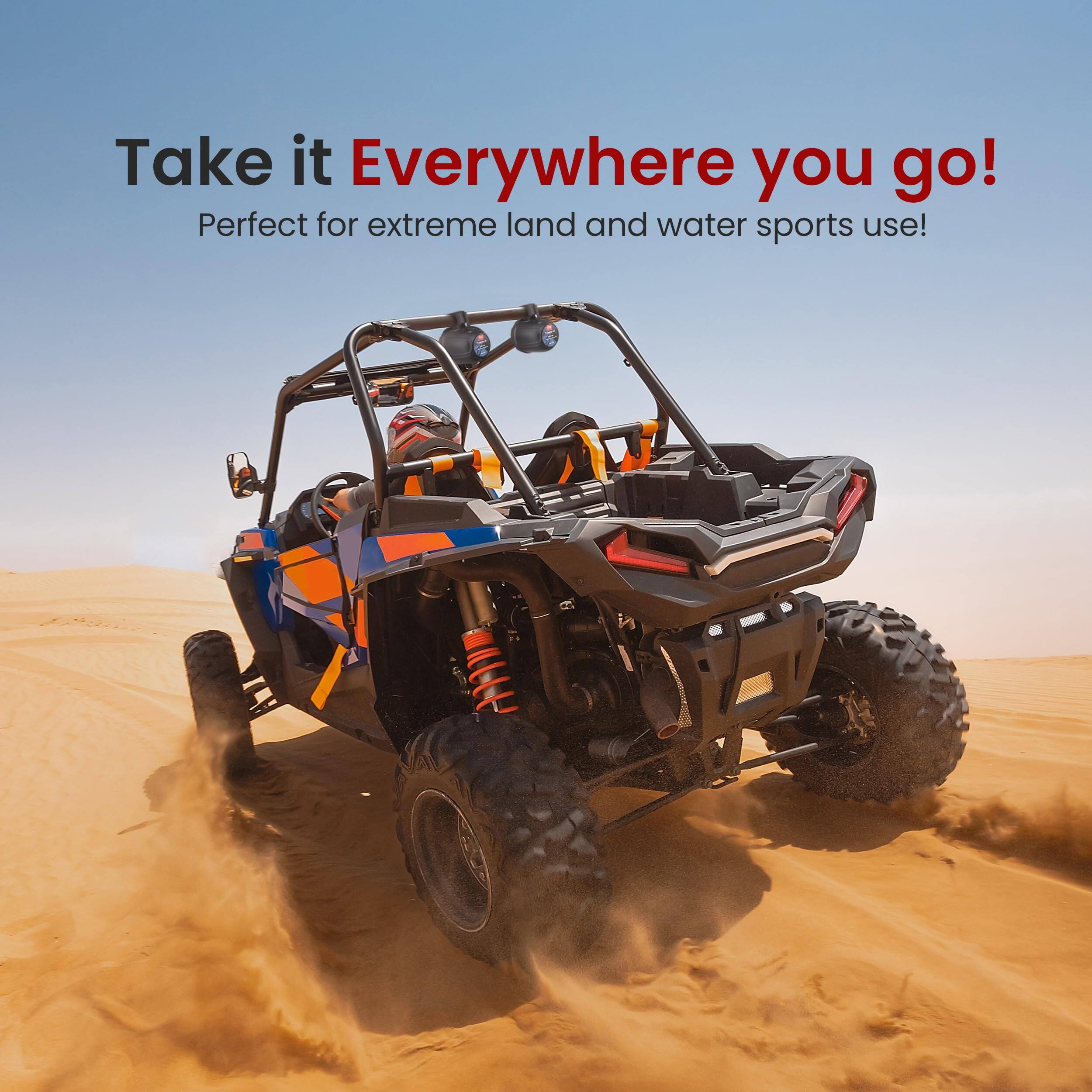 Take it Everywhere you go!  
Perfect for extreme land and water sports use!