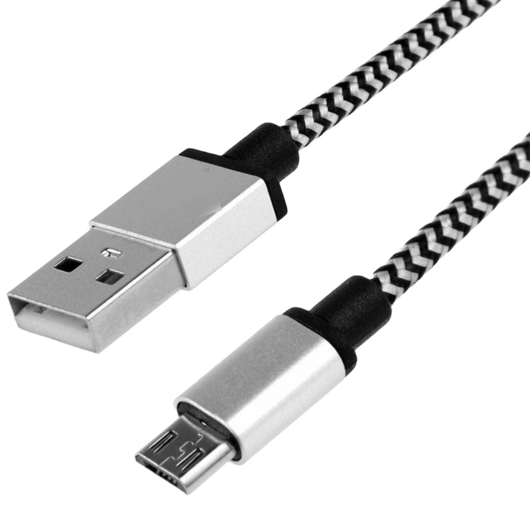 Sanoxy - 1M / 3FT Micro USB Fast Charger Data Sync Cable Cord - Silver