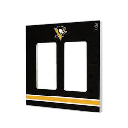 Keyscaper - Pittsburgh Penguins Double Rocker Lightswitch Plate - Multicolor