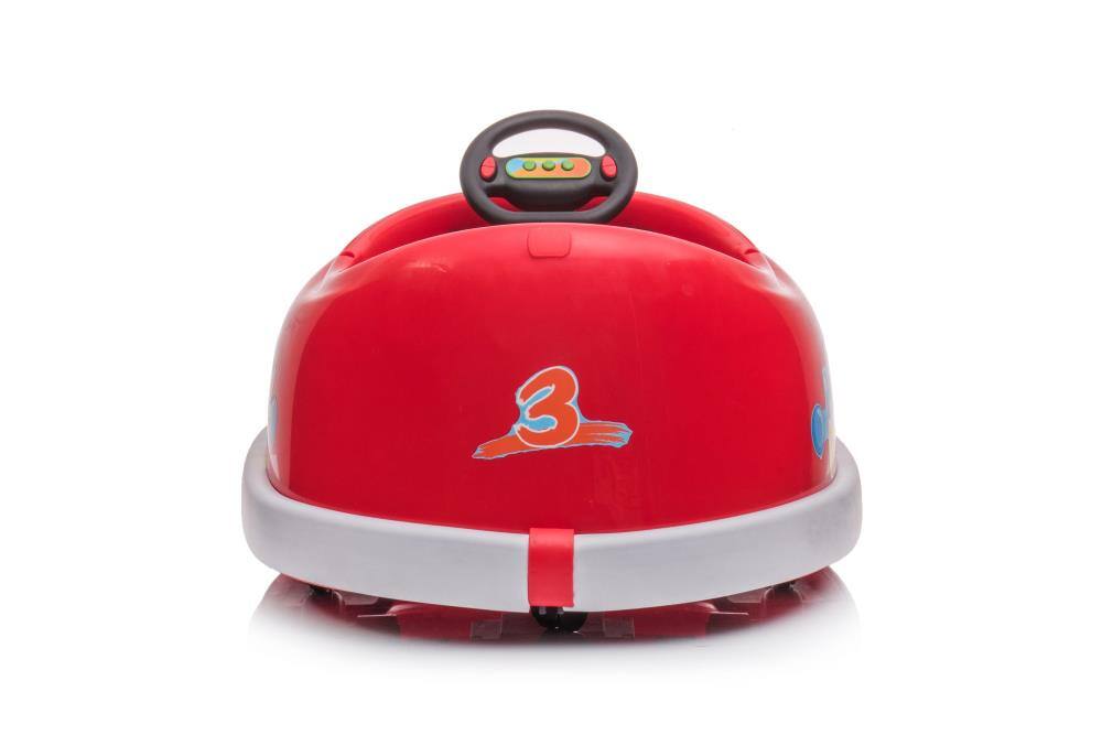 Back. BreeBe - 12V Kids Bumper Car, Dual Drive Electric ride on with USB, Bluetooth Music, Rocking Horse Mode, Anti-Collision, Age 1-6 - Red.