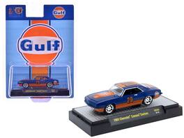 1969 Chevrolet Camaro Custom #20 "Gulf Oil" Dark Blue and Orange Limited Edition 1/64 Diecast Model Cars by M2 Machines