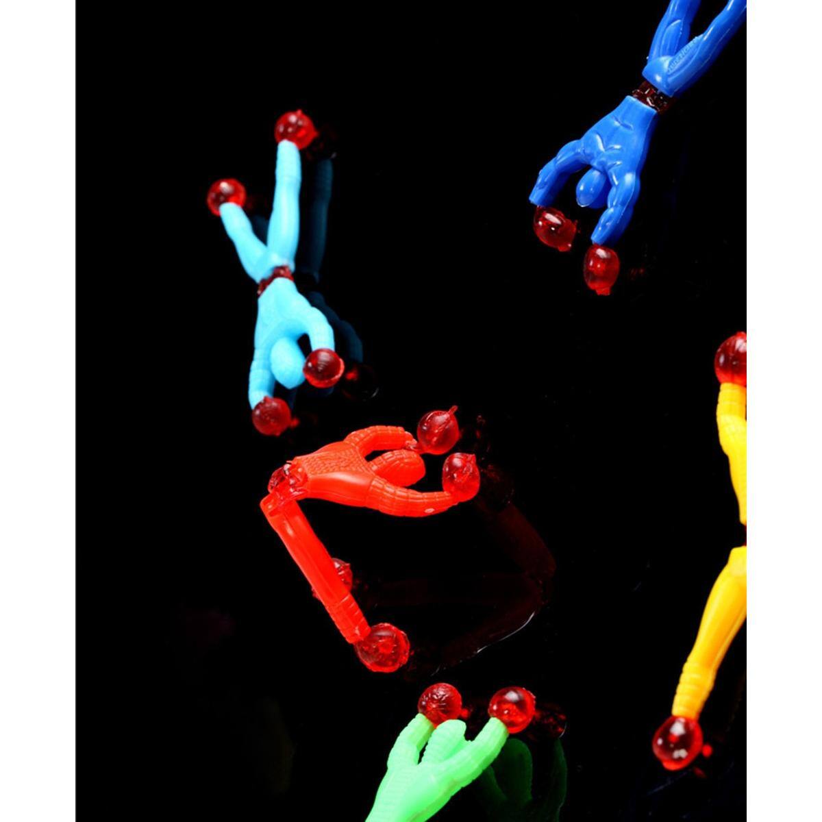 Alt View 4. JuzToys - 72 Pieces of Window Crawler Men, Sticky Wall Climbing Rolling Men Novelty Stretchy Sticky Toys for Kids Party Favours - Multi.