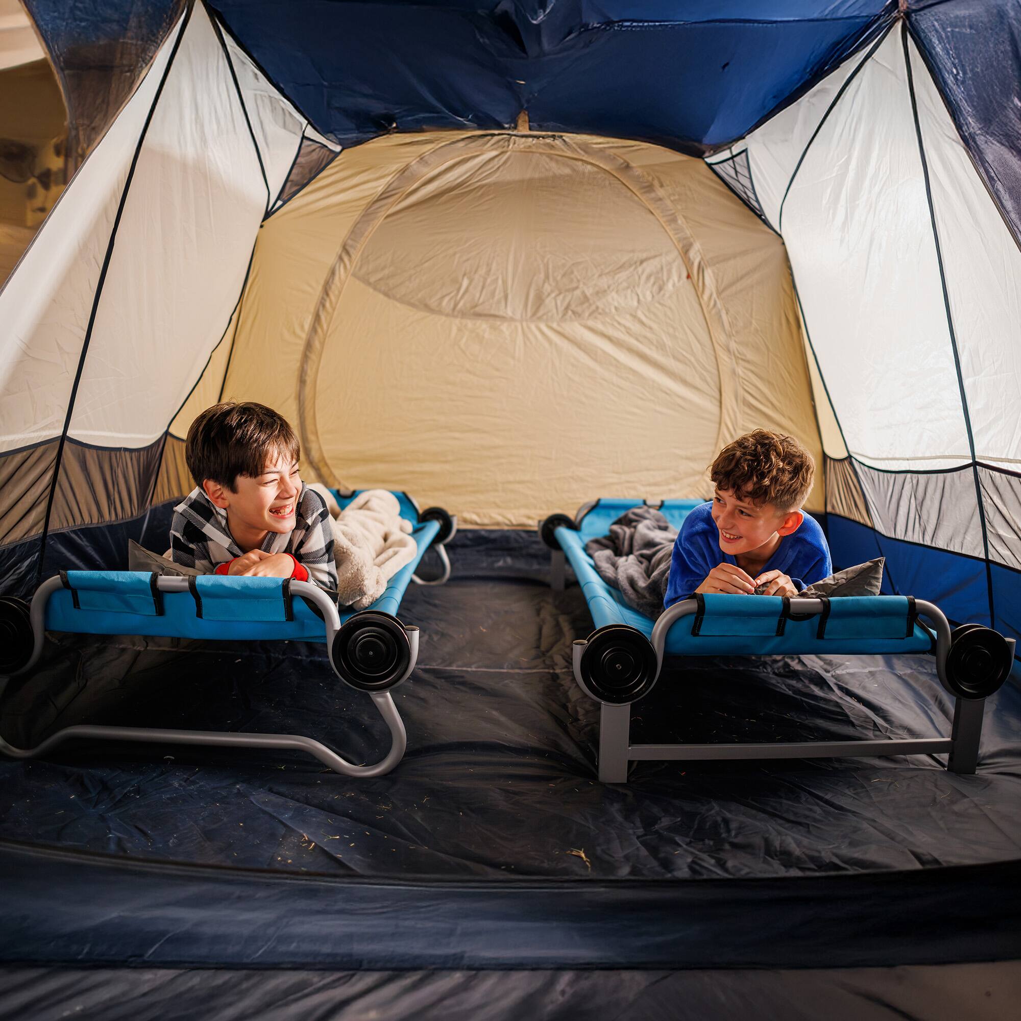 Alt View 7. Disc-O-Bed - Disc-O-Bed Youth Double Cot Kid-O-Bunk w/ 200 Pound Capacity & Carry Bags, Teal - Teal.