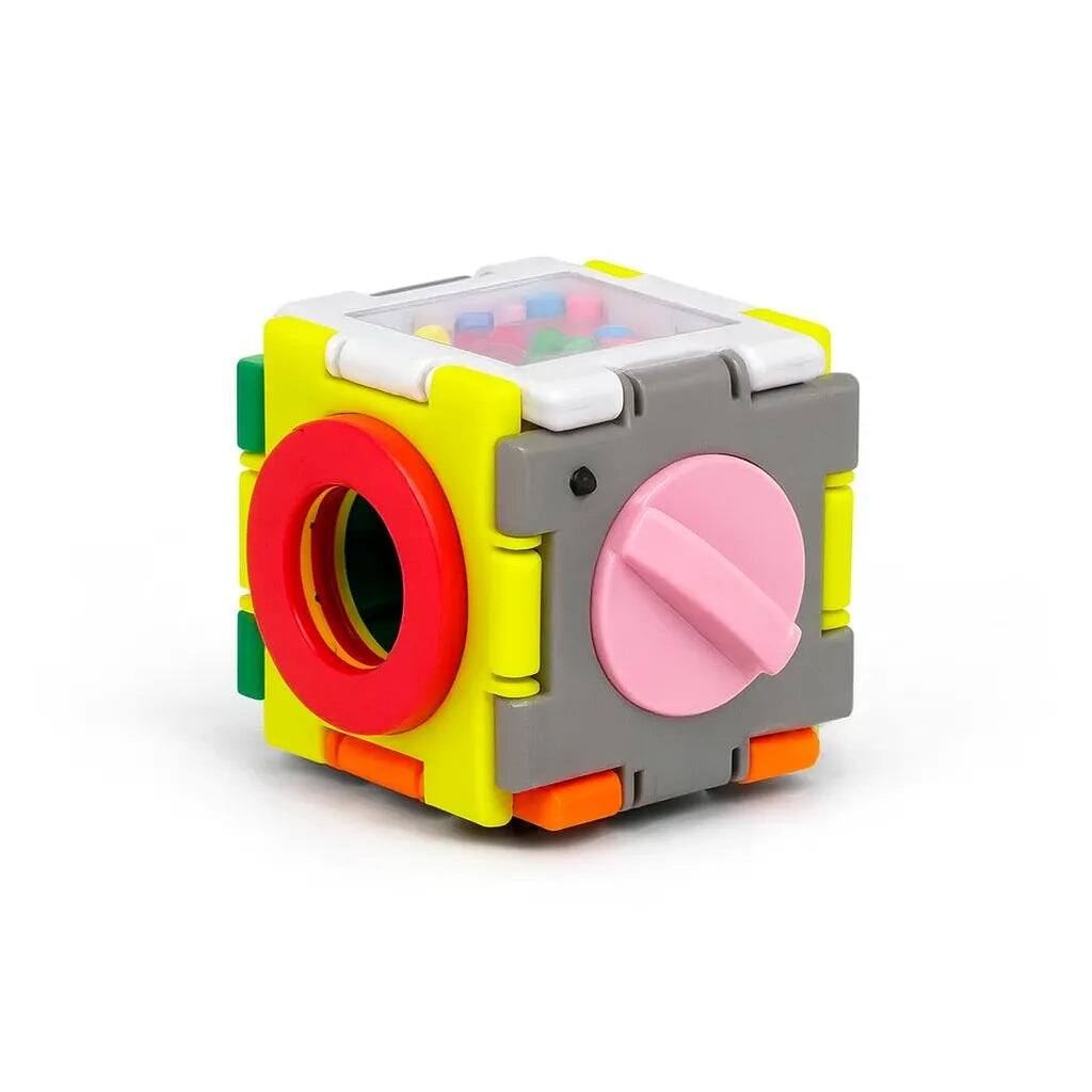 Back. One For Fun - Super Sensory Square 6-Sided Fidget Cube, Pocket Stress Relief and Focus Toy for All Ages - Multicolor.