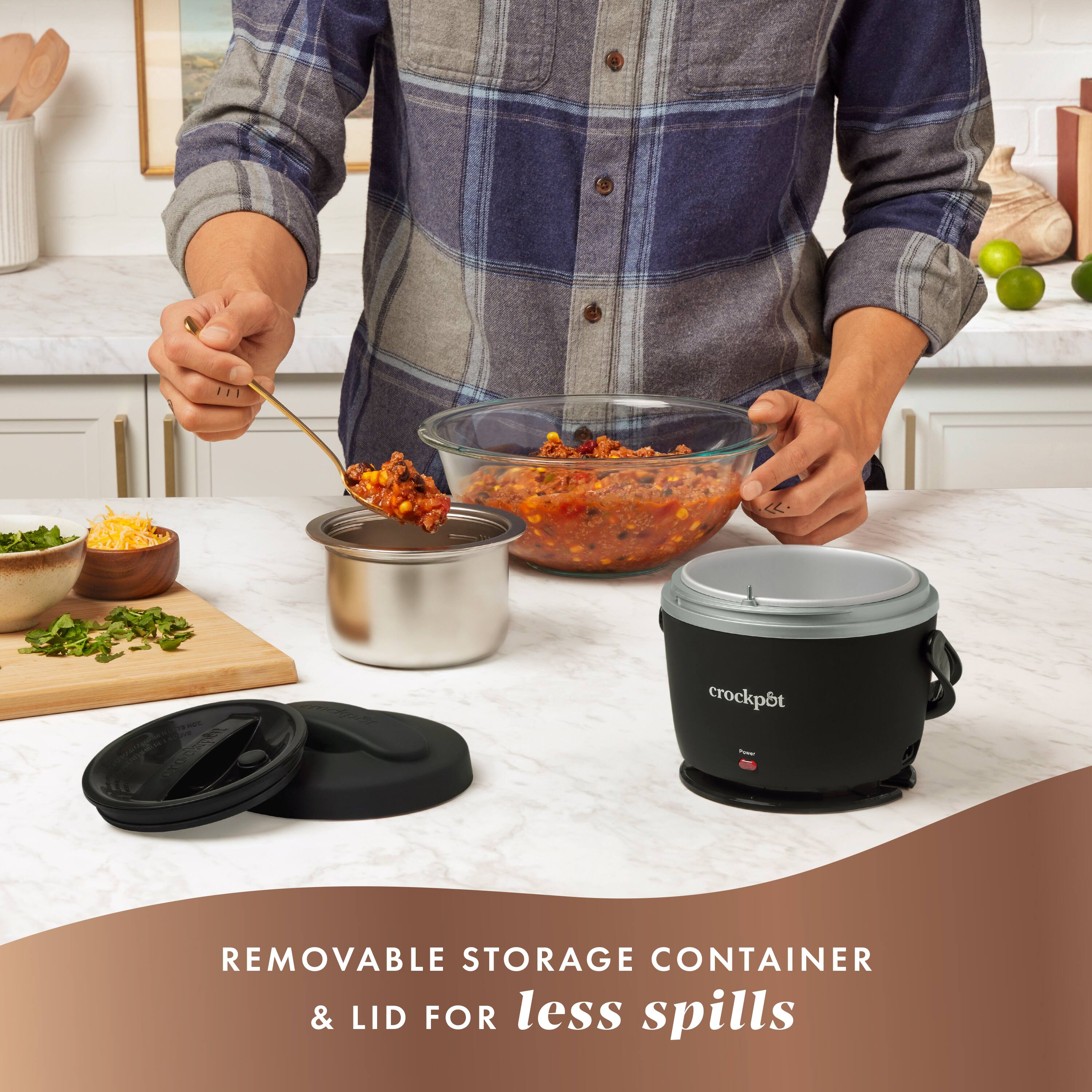 crockpot REMOVABLE STORAGE CONTAINER & LID FOR less spills