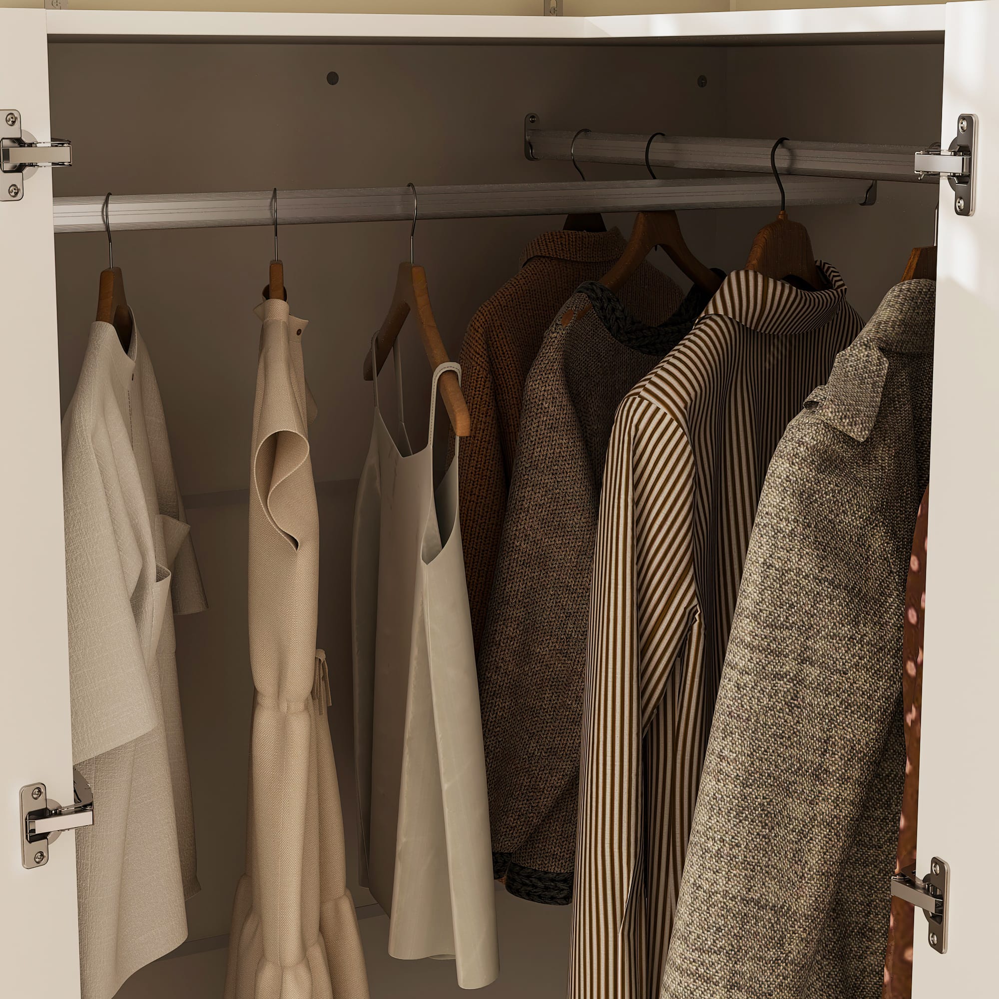 飾り棚(No:1280829) FUFU & GAGA L Shaped Corner Wardrobe Closet Armoire with Hanging