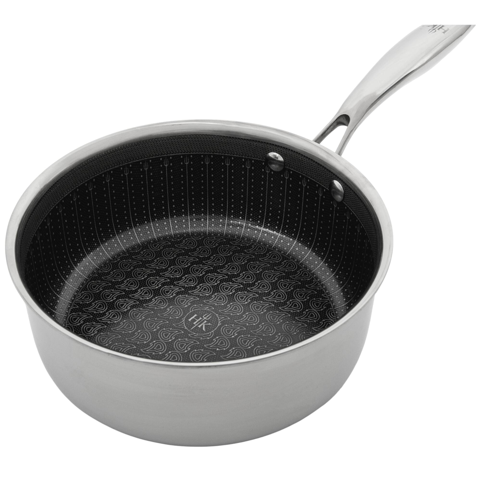 Back. Hell's Kitchen - Hell's Kitchen Hybrid 2.5-Quart Saucepan and Lid - Stainless Steel.