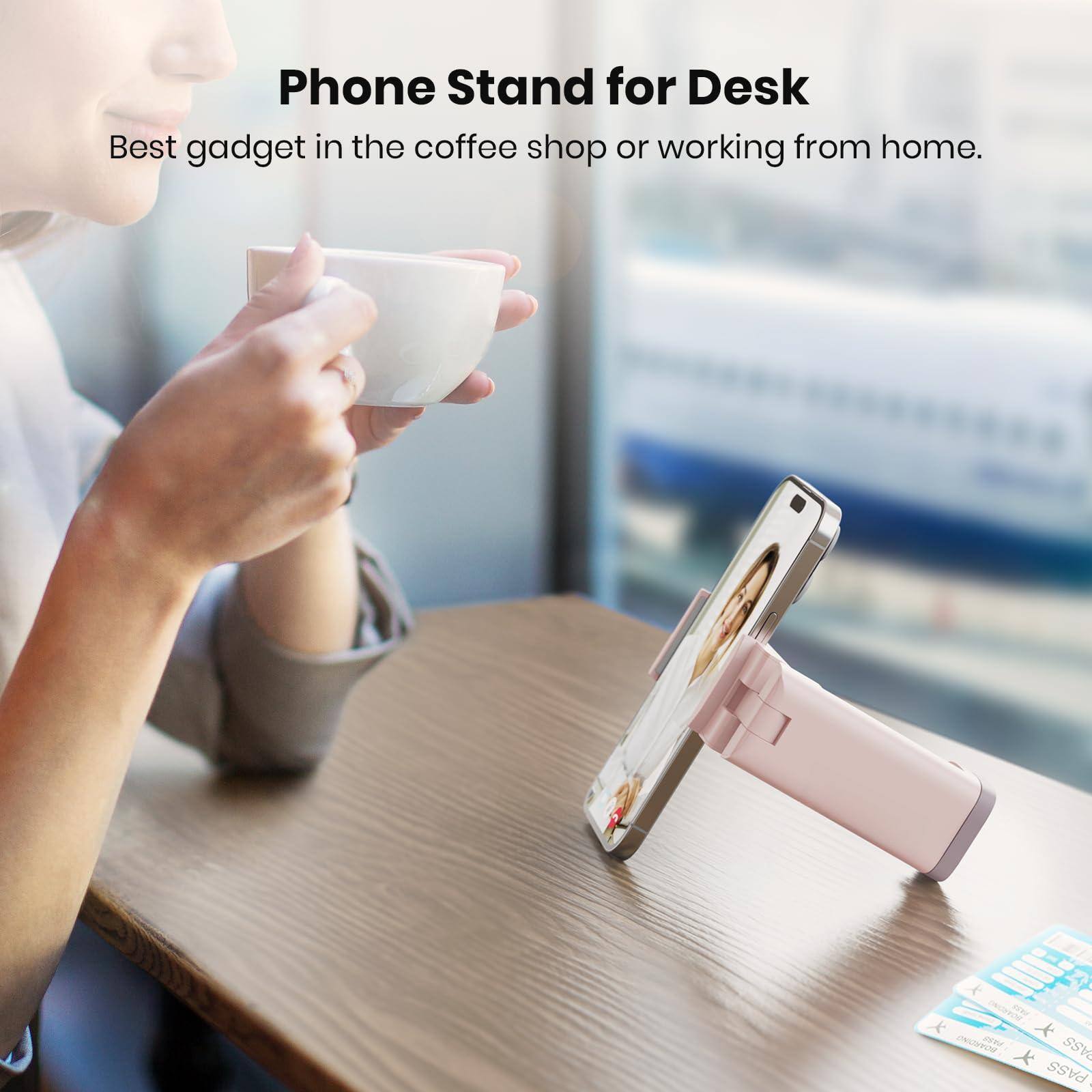 Phone Stand for Desk  
Best gadget in the coffee shop or working from home.