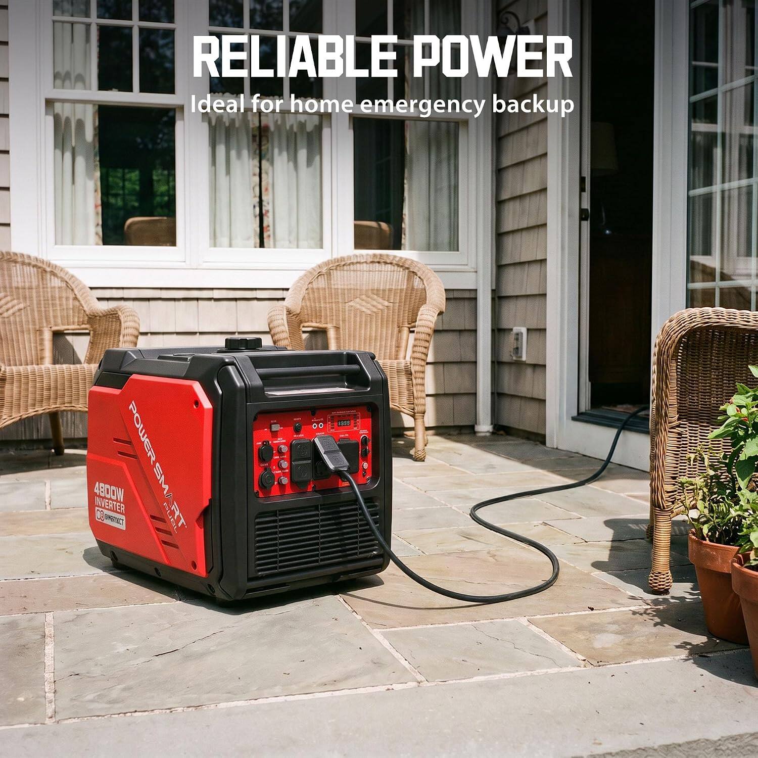 RELIABLE POWER  
Ideal for home emergency backup  

POWER SMART  
4800W INVERTER