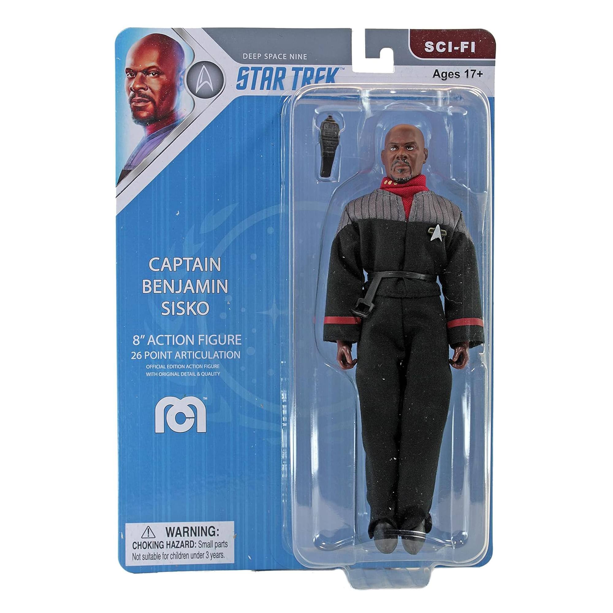 A Deep Space Nine Star Trek Sci-Fi Ages 17+ Captain Benjamin Sisko 8" Action Figure 26 Point Articulation Official Eleiki Action Figure with Auna Detail & Quality M Warning: Choking Hazard: Small parts Not suitable for children under 3 years.