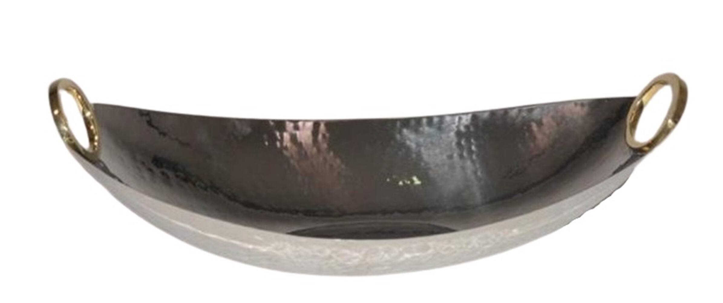 Angle. Jiallo - Hamilton boat shaped tray - Stainless Steel - Silver.