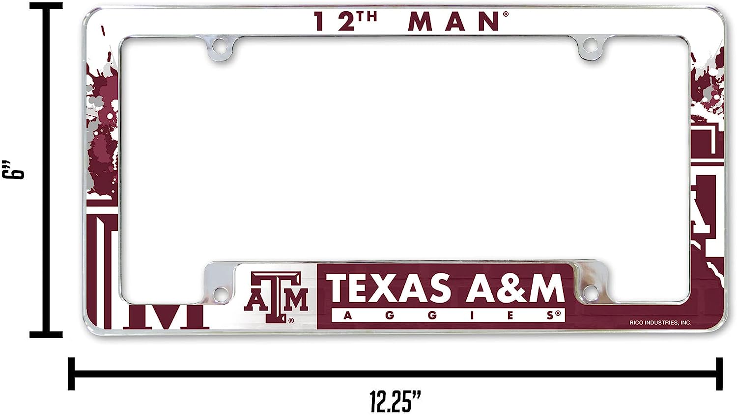 12TH MAN

TEXAS A&M
AGGIES

RICO INDUSTRIES, INC.

12.25"