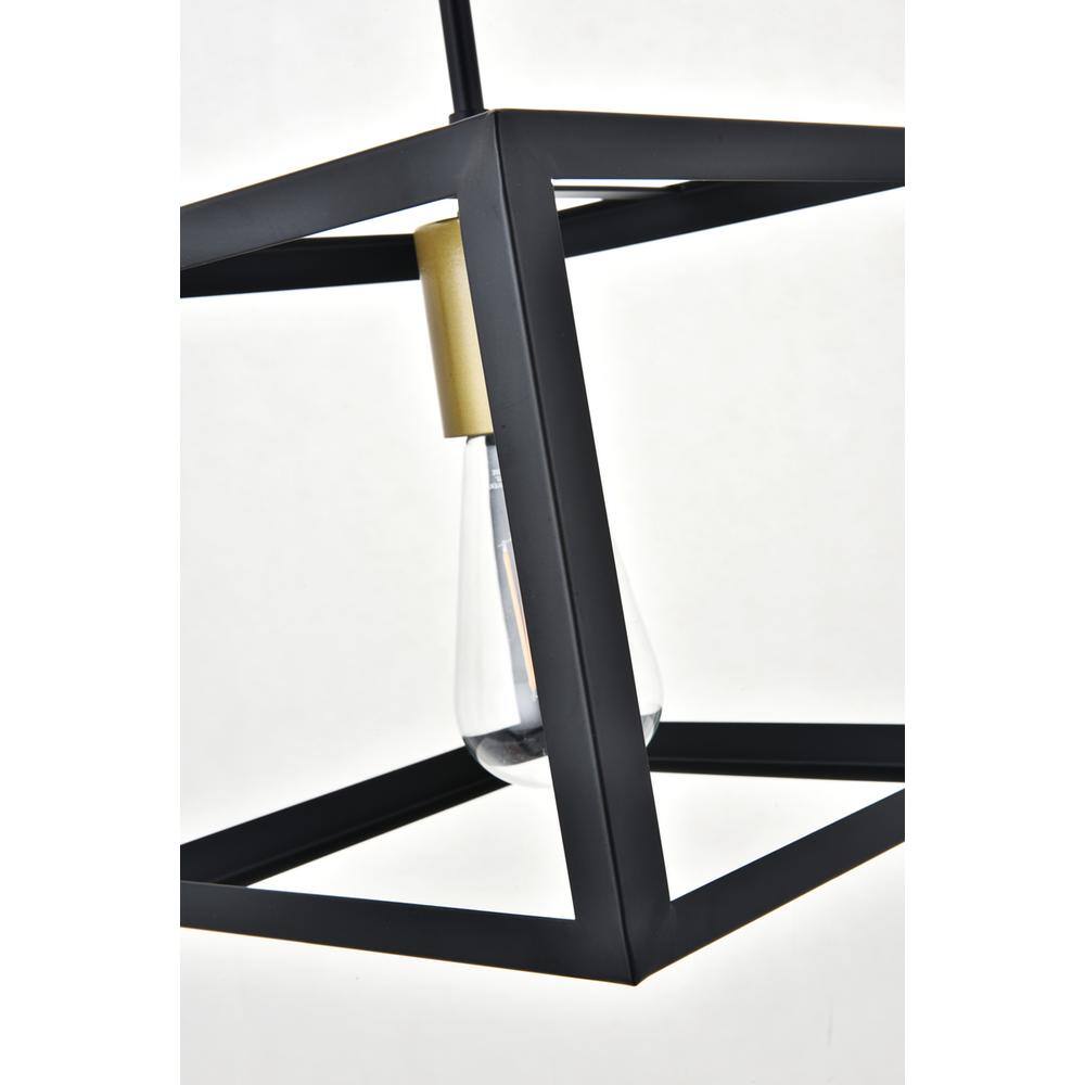 Alt View 1. Living District - Resolute 1 light brass and black Pendant - Brass And Black.