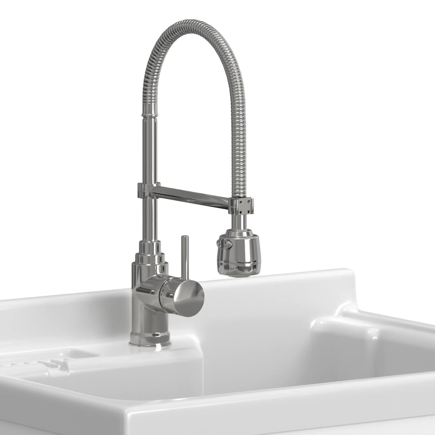 Alt View 7. Simpli Home - Hennessy Deluxe All-In-One 28-inch Laundry Cabinet with Faucet and ABS Sink - Pure White.