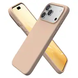 Ornarto - for iPhone 18 Pro Case 6.3", Slim Liquid Silicone Soft Gel Rubber Shockproof Protective Case - Nude