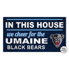 Jardine - Maine Black Bears 11'' x 20'' Indoor/Outdoor In This House Sign - Navy