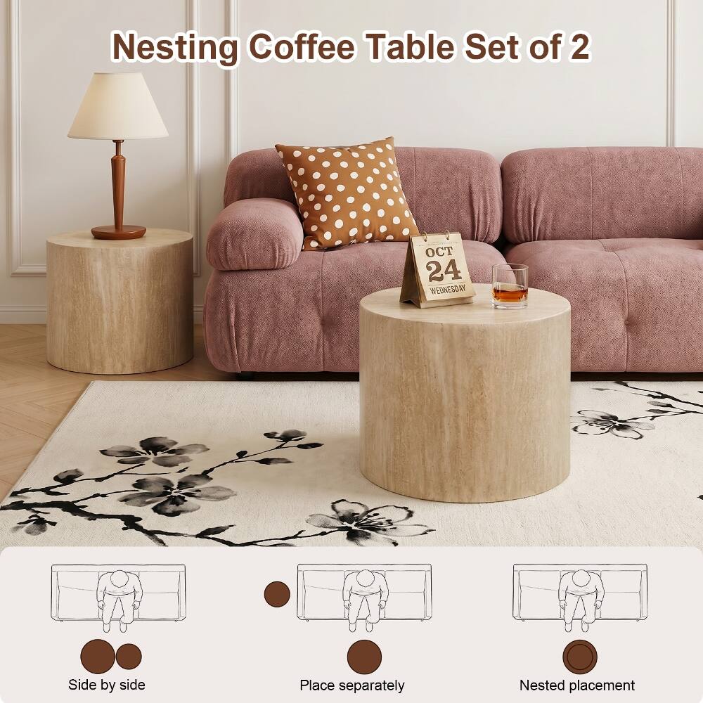 Nesting Coffee Table Set of 2

OCT 24 WEDNESDAY

Side by side

Place separately

Nested placement