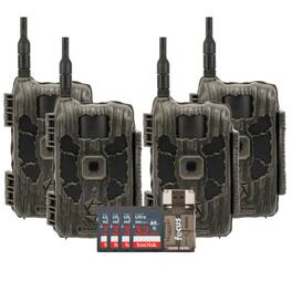 Stealth Cam - 40MP Deceptor Max Cellular Trail Camera with 32GB Memory Cards and Card Reader 4 Pack