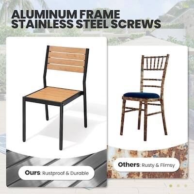 ALUMINUM FRAME STAINLESS STEEL SCREWS

Ours: Rustproof & Durable

Others: Rusty & Flimsy