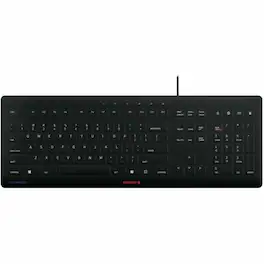 STREAM PROTECT Keyboard - Cherry Stream Wired Keyboard With High Quality Protective Silicone Membrane - Black
