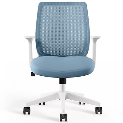 Staples - Essentials Ergonomic Fabric Swivel Task Chair, (UN60409) - Light Blue