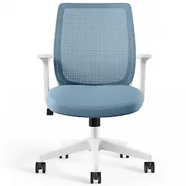 Staples - Essentials Ergonomic Fabric Swivel Task Chair, (UN60409) - Light Blue