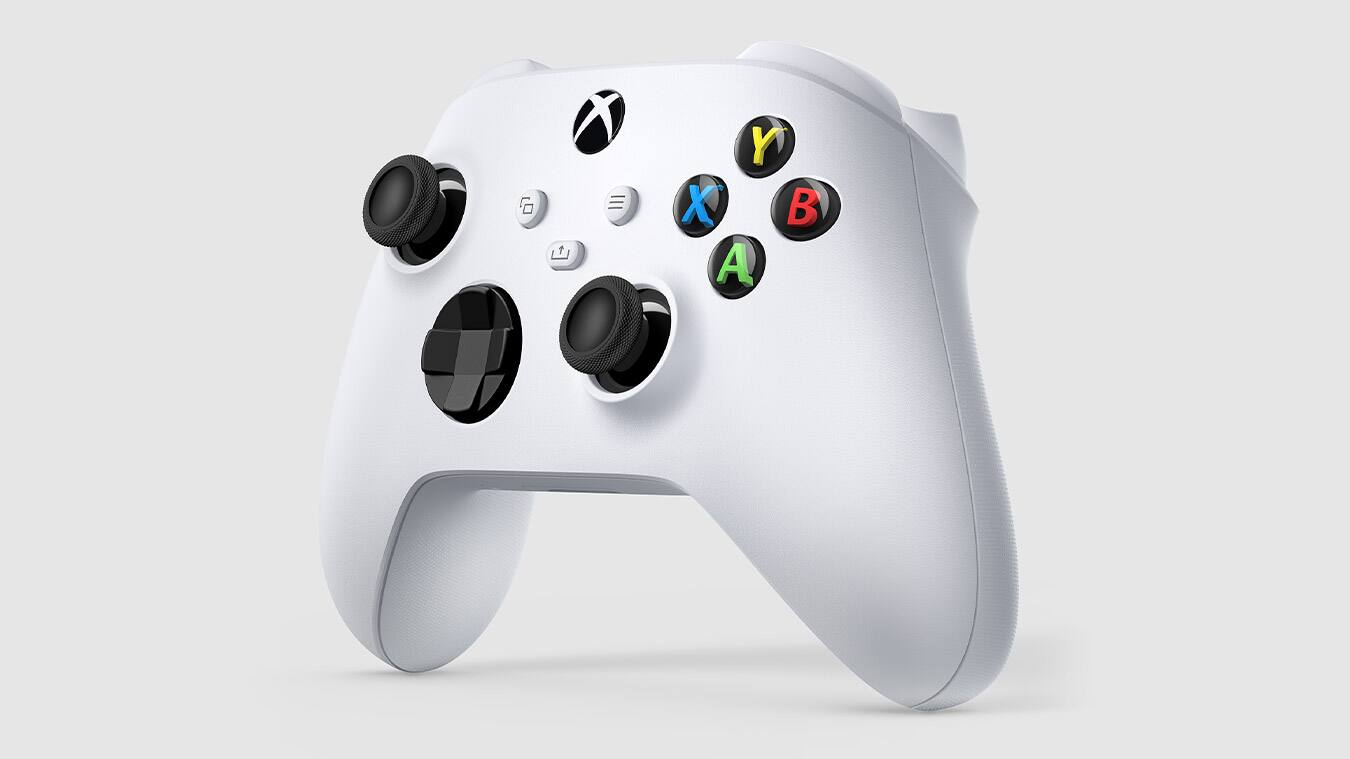 Angle. Microsoft - Xbox Series X|S Wireless Controller QAS-00001 - White.