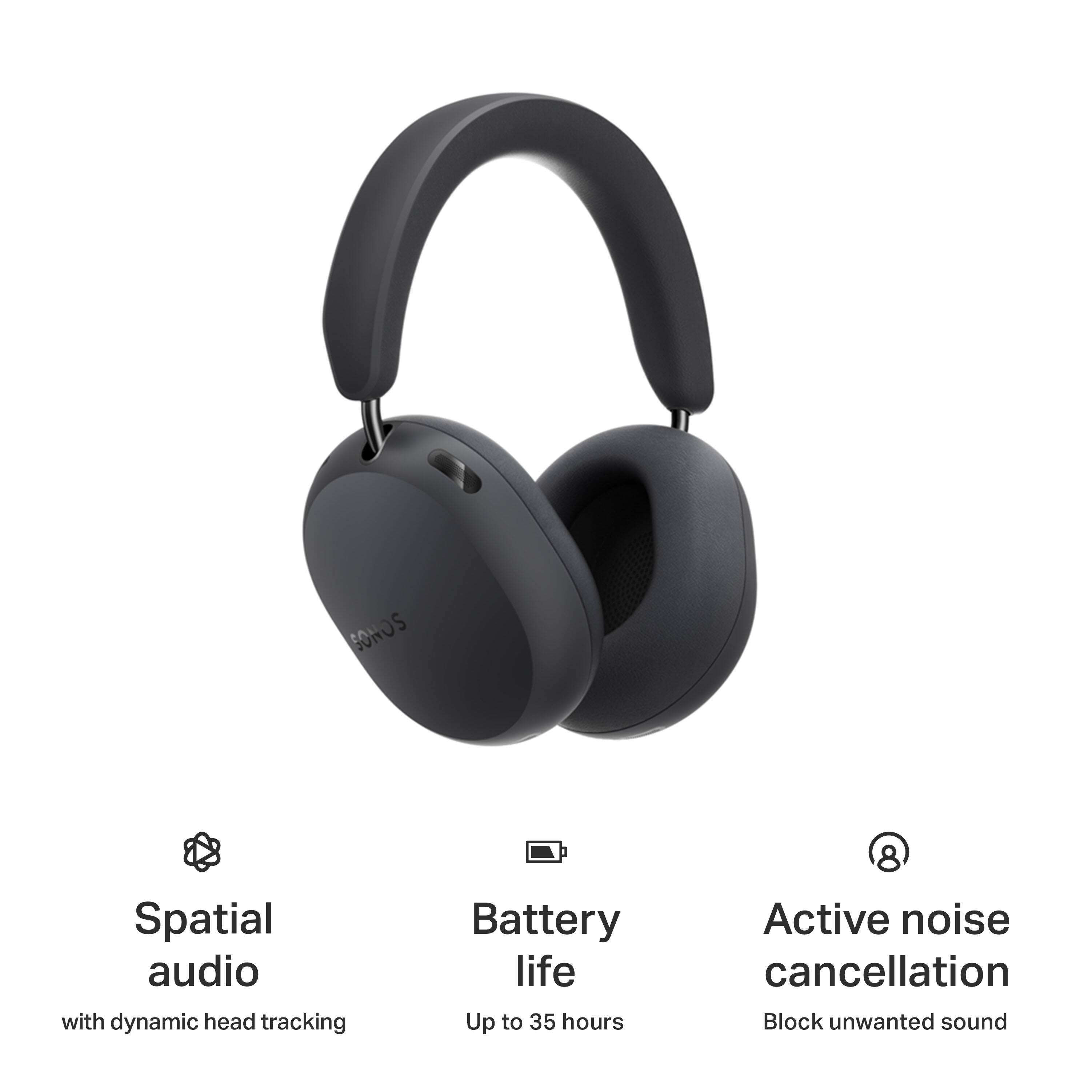 SONOS  
Spatial audio with dynamic head tracking  
Battery life Up to 35 hours  
Active noise cancellation Block unwanted sound