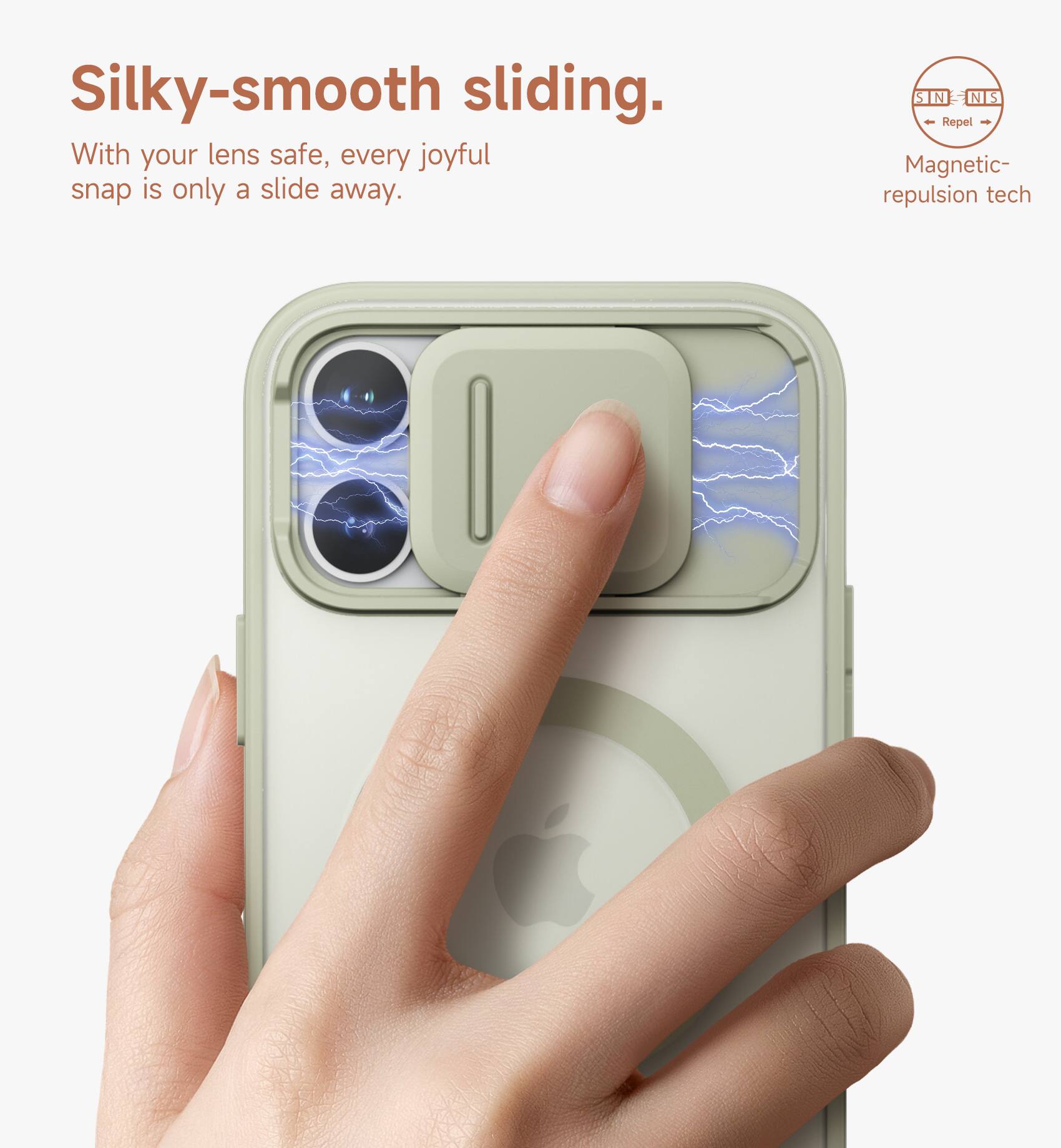 Silky-smooth sliding.  
With your lens safe, every joyful snap is only a slide away.  
STN NIS Repel - Magnetic repulsion tech