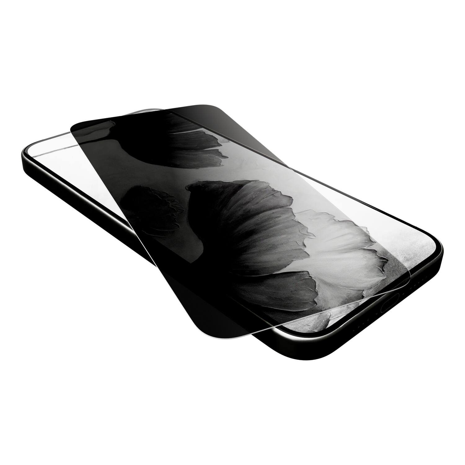 Alt View 2. Cellhelmet - Privacy Tempered Glass with Alignment Tray for iPhone 17/16 Pro - Clear.
