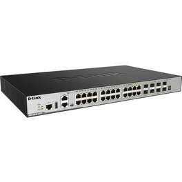 D-Link - 28-Port Layer 3 Stackable Managed Gigabit Switch including 4 10GbE Ports - 24 Ports - Manageable - Gigabit - Unknown
