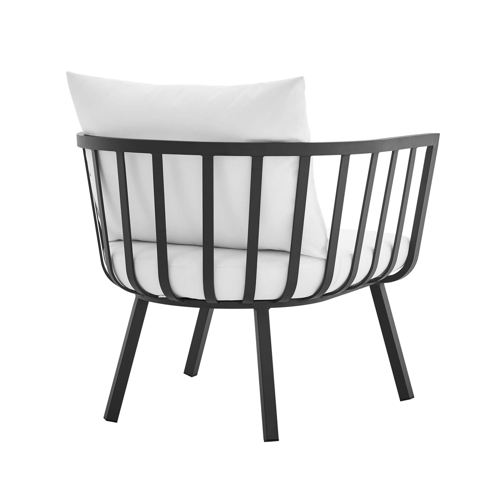 Alt View 1. Modway - Riverside Outdoor Patio Aluminum Armchair by Modway - Gray White.