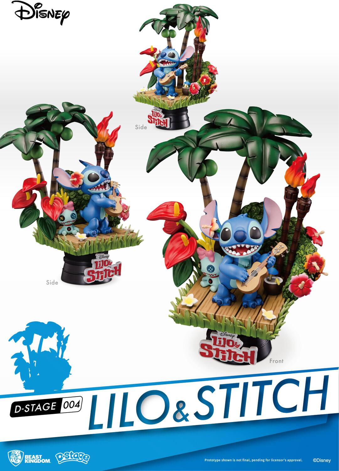 Disney - O Side STATCH x 2 Disney L0 Side STETCH HNACE Disney OG STETCH Front D-STAGE 004 LILO & STITCH BEAST Dstage KINGDOM. Prototype shown is not final, pending for licensor's approval. Disney
