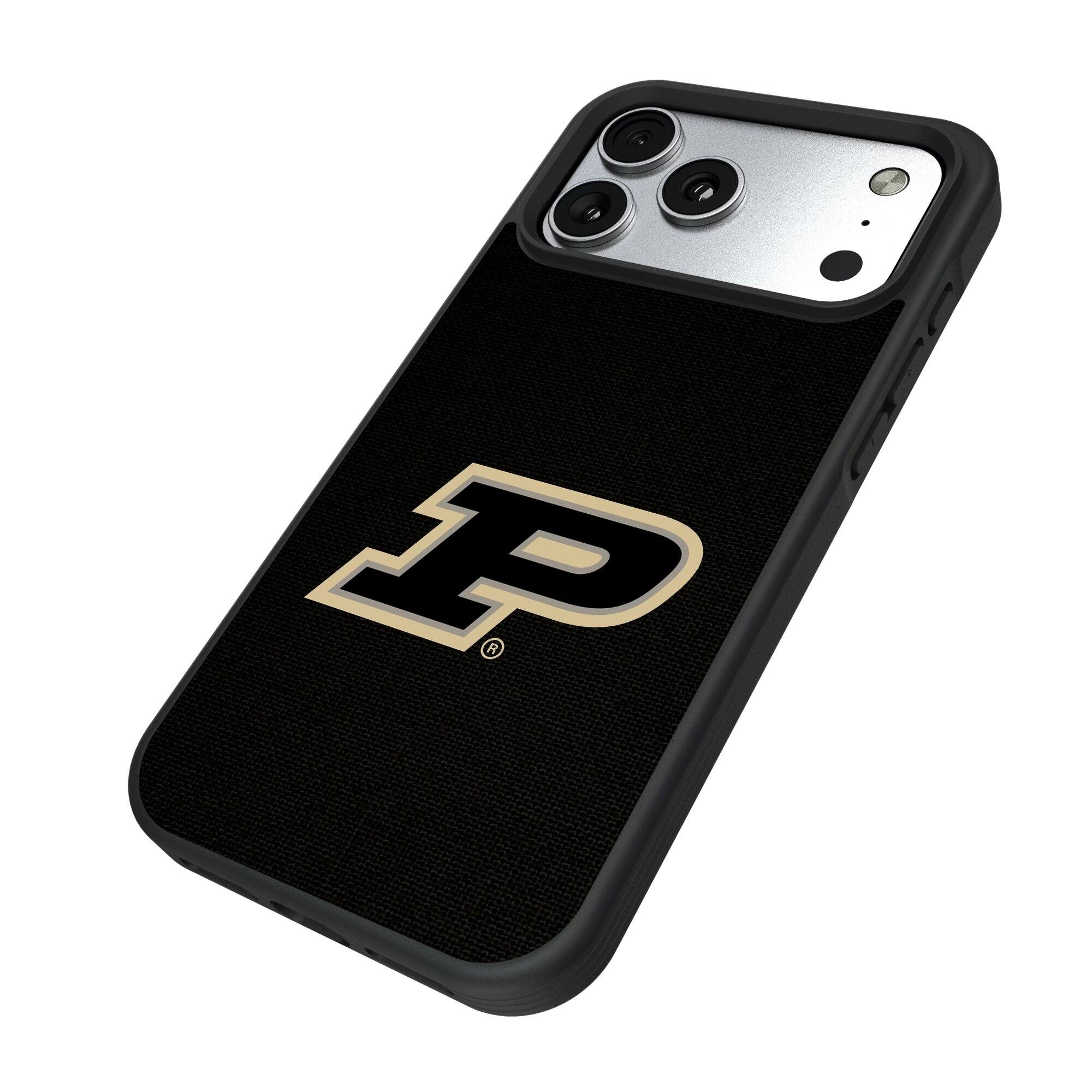 Alt View 1. Keyscaper - Purdue Boilermakers iPhone Solid Design Bump Case - 13 mini - Multicolor.