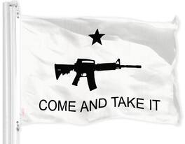 G128 - Come and Take It Rifle Flag, 3 x 5 ft Polyester - Assorted Colors
