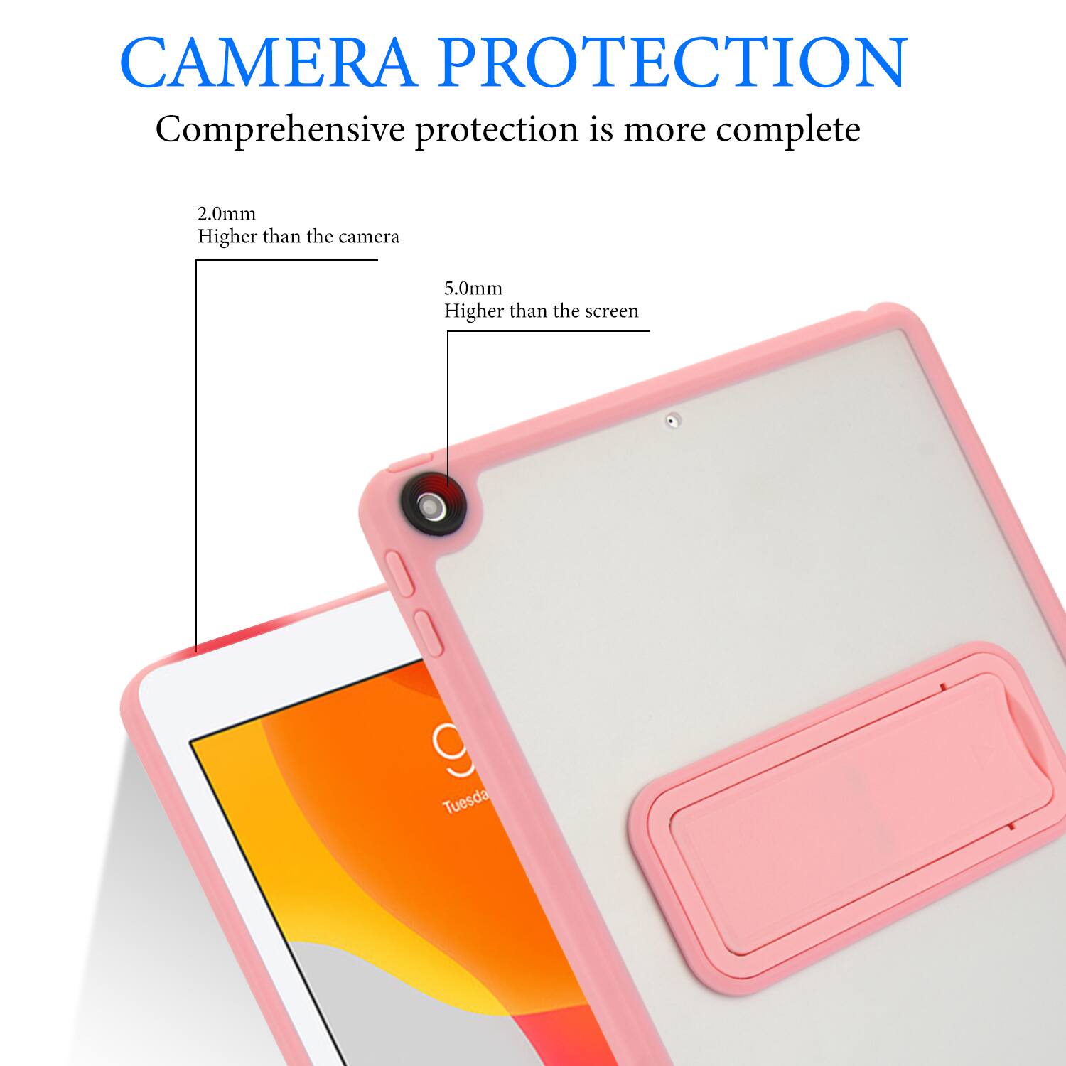 CAMERA PROTECTION  
Comprehensive protection is more complete  
2.0mm Higher than the camera  
5.0mm Higher than the screen