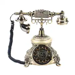 Stock Preferred - European Style Rotary Dial Telephone - Vintage Bronze