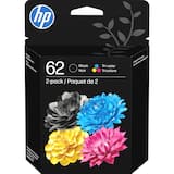 HP - 62 2-Pack Standard Capacity Ink Cartridges - Black/Tri-color