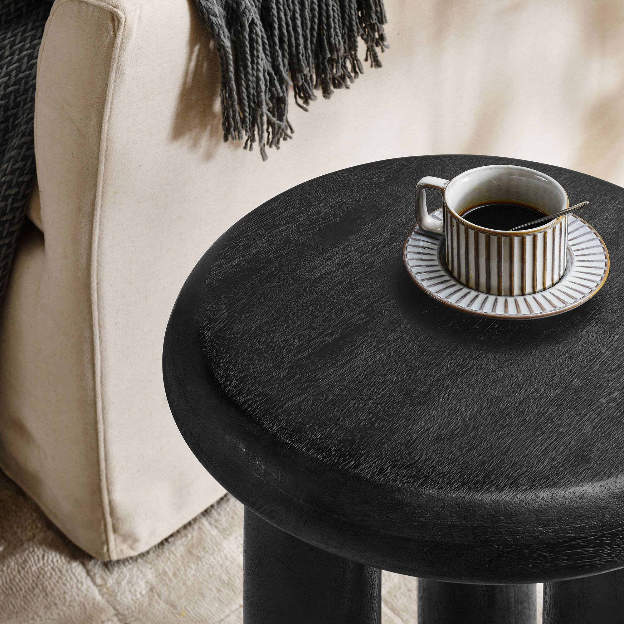 Alt View 1. Modway - Mavina Mango Wood Side Table by Modway - Black.