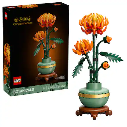 PE LO.E. P
Chrysanthemum LEGO BOTANICALS Building Set - Ensamble de construcción de cmntc 10368 | 278 pcs/pzs 18+